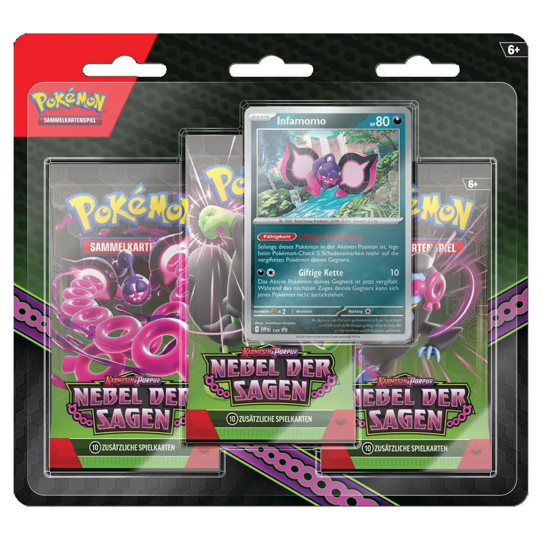 Pokémon KP6.5 Nebel der Sagen 3-Pack Blister DE