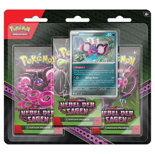 Pokémon KP6.5 Nebel der Sagen 3-Pack Blister DE